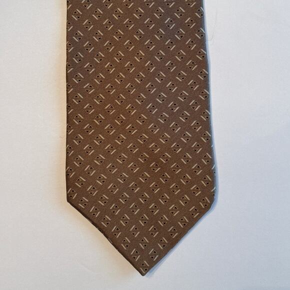 BILL BLASS 63" Long Silk Tie Geometric Foulard Black Label Tie 3" W Multicolor - Picture 2 of 6